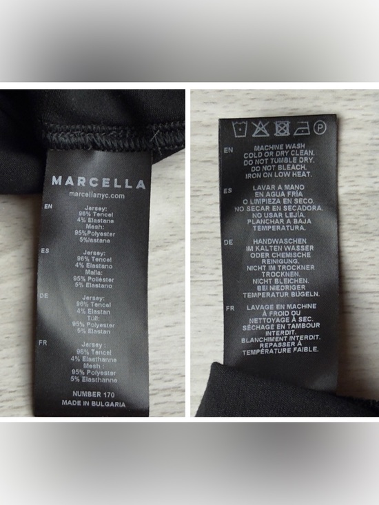 Marcella NYC Bellerose Bodysuit Sustainable European Jersey Mesh Medium - Picture 13 of 15